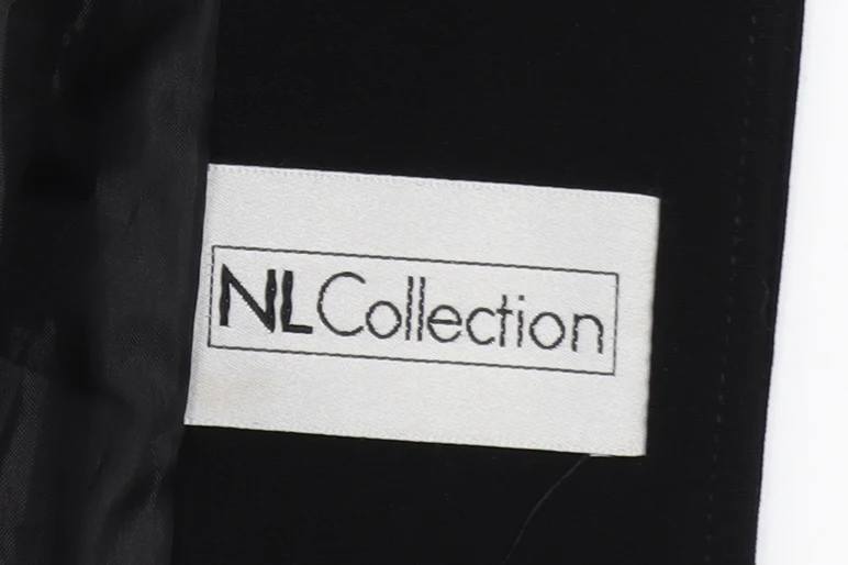 NL Collection Women's Black Long Overcoat Size 12 Buttoned Classic Style - Image 6