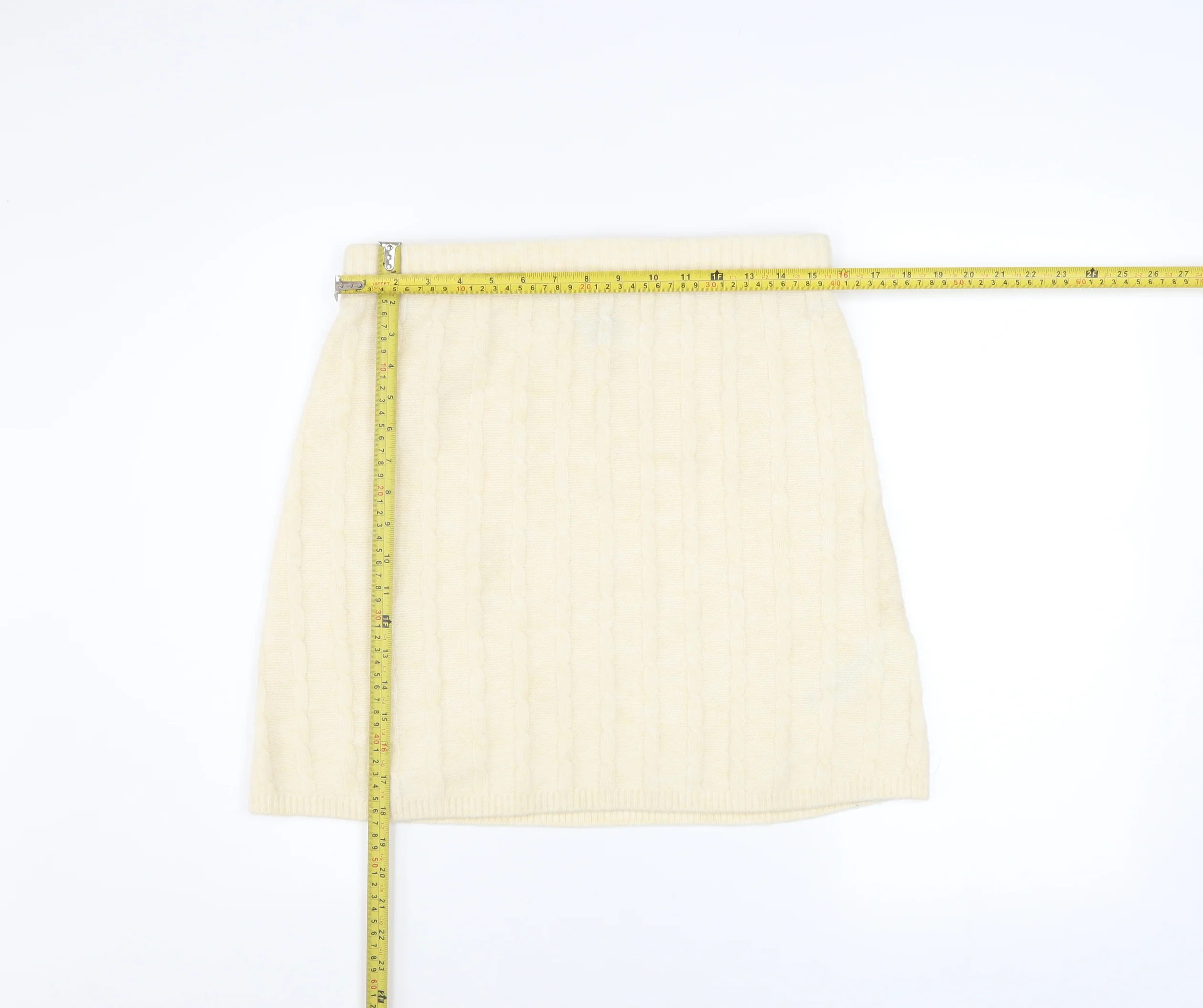 Nobody’s Child Women’s Ivory Knit Wool Blend Pencil Skirt M - Image 2