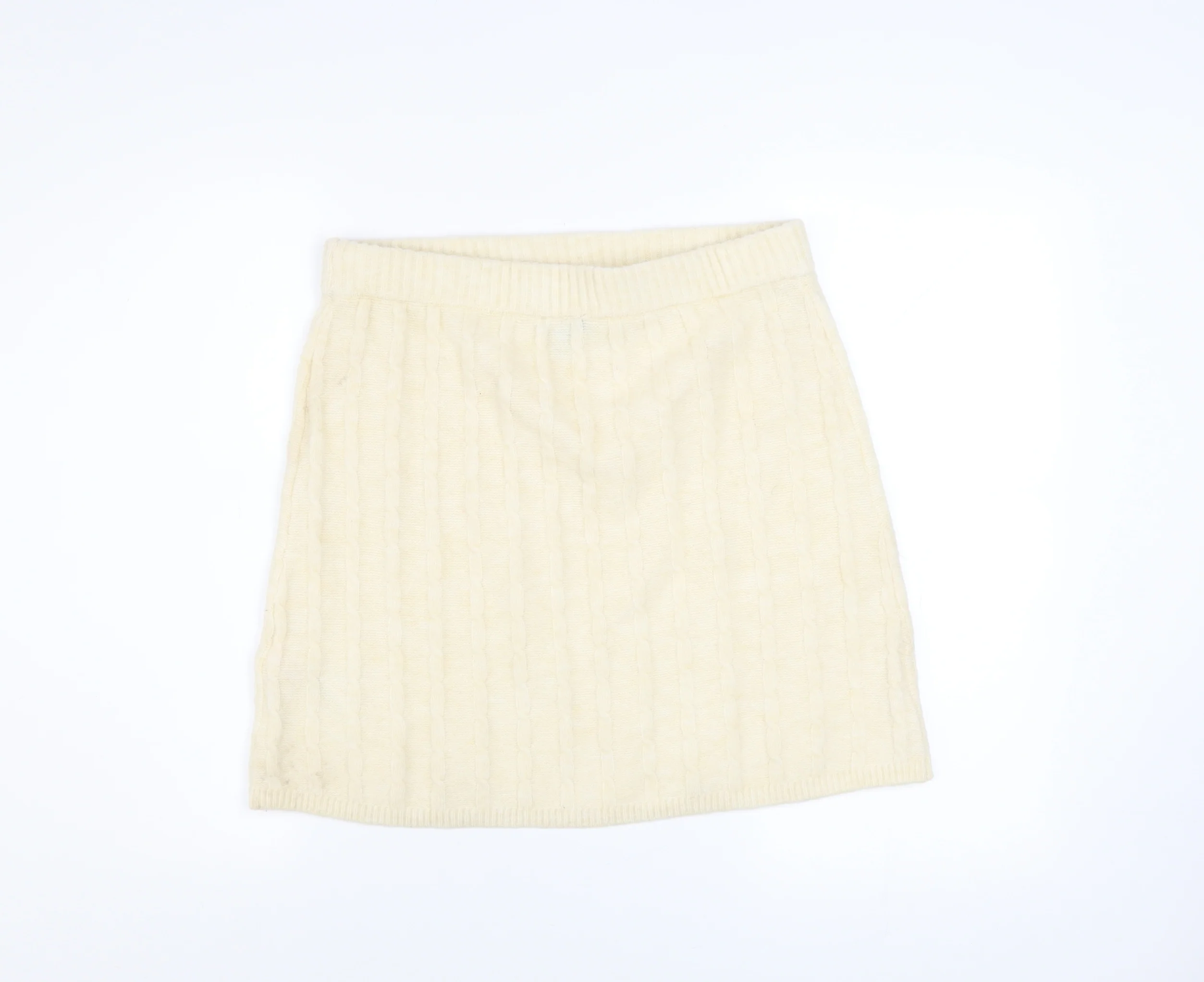 Nobody’s Child Women’s Ivory Knit Wool Blend Pencil Skirt M - Image 3