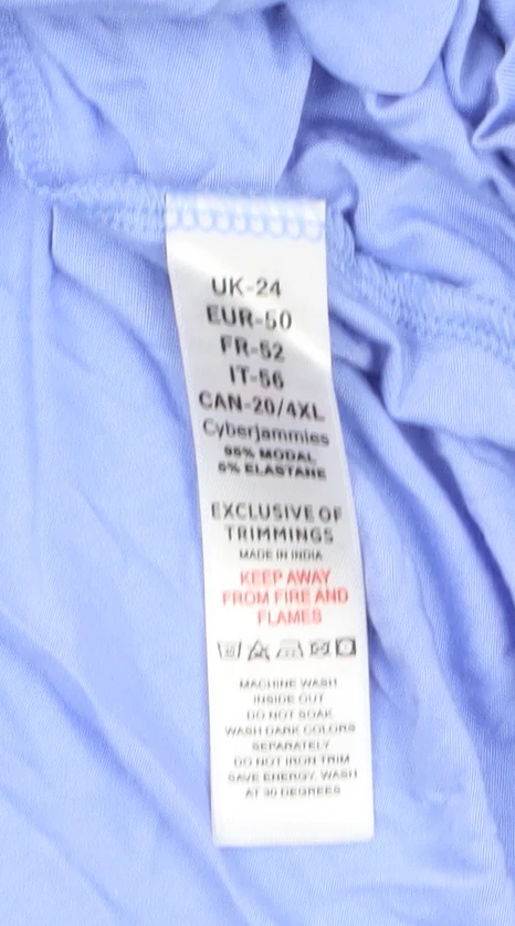 Nora Rose Womens Blue Long Sleeve V-Neck Tunic Top Size 24 - Image 4