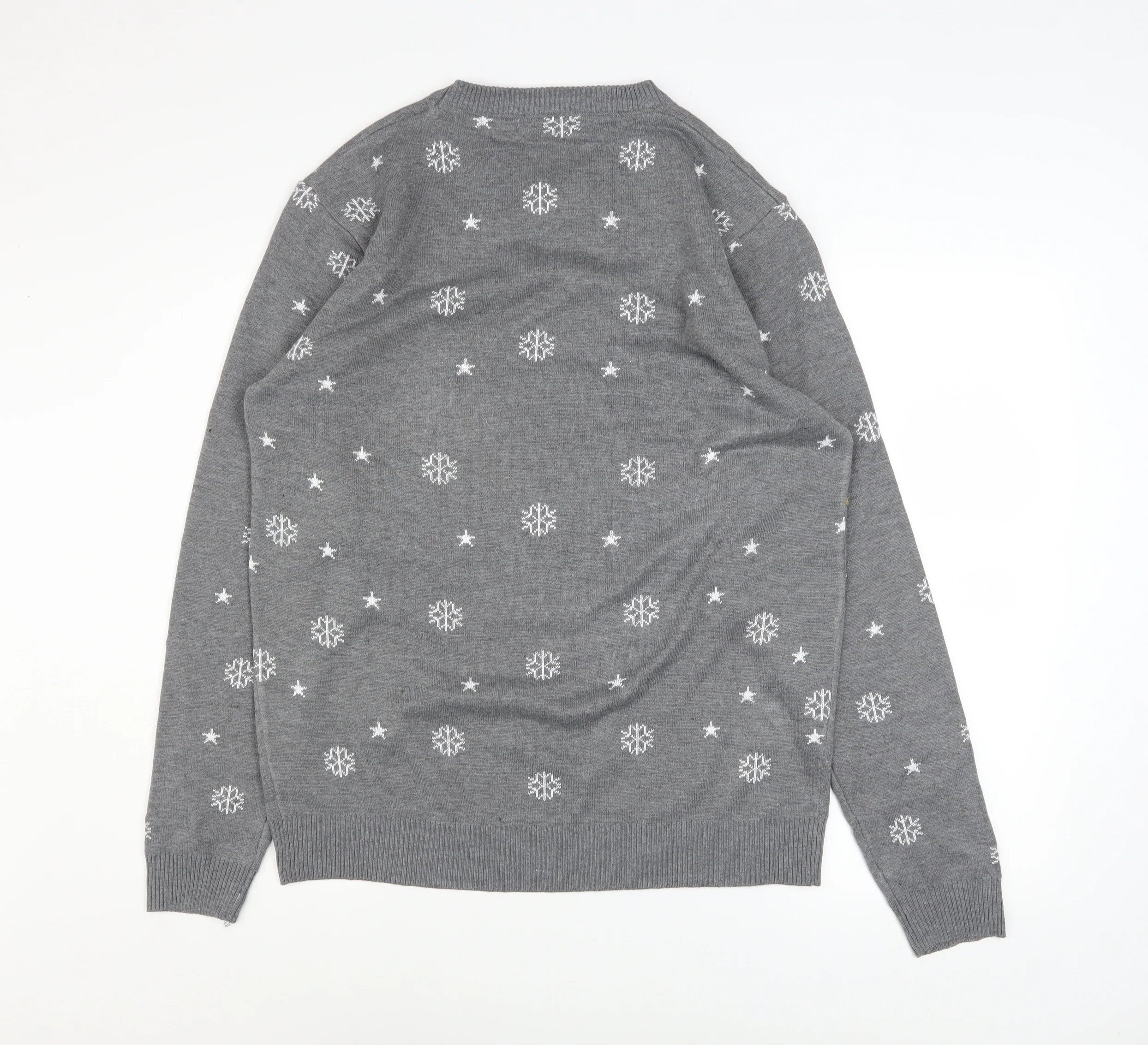 Noroze Men's Grey XL Funny Christmas Jumper Please Don't Tell Santa - Image 3