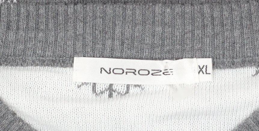 Noroze Men's Grey XL Funny Christmas Jumper Please Don't Tell Santa - Image 4