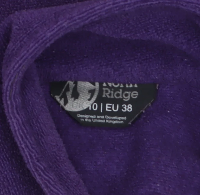 North Ridge Women's Purple Fleece 1/2 Zip Pullover Sweatshirt Size 10 - Image 4