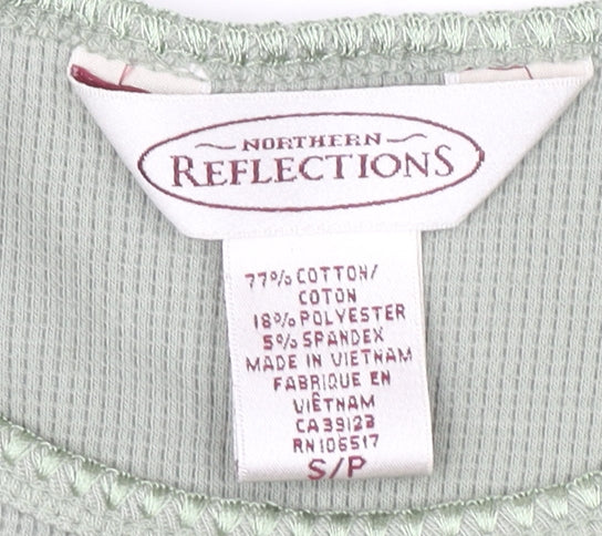 Northern Reflections Womens Green Cotton Knit Pullover Jumper Size S - Image 4