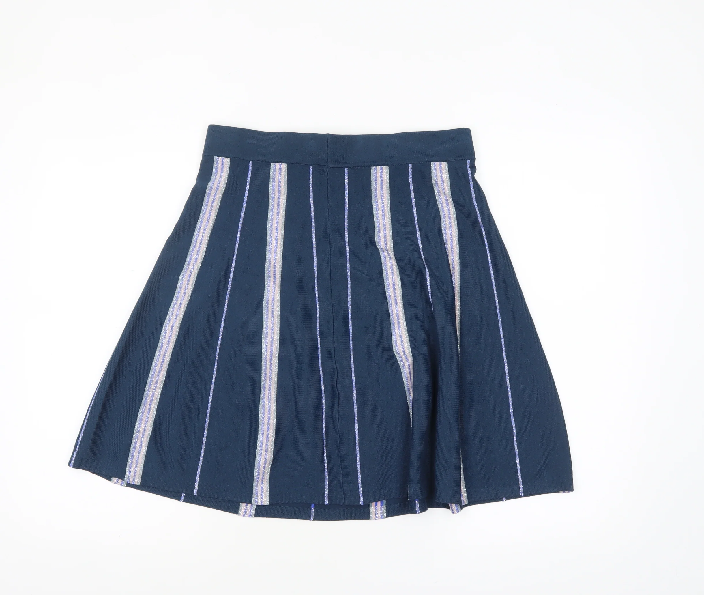 Nümph Women’s Blue Striped A-Line Knit Skirt Size M - Image 3