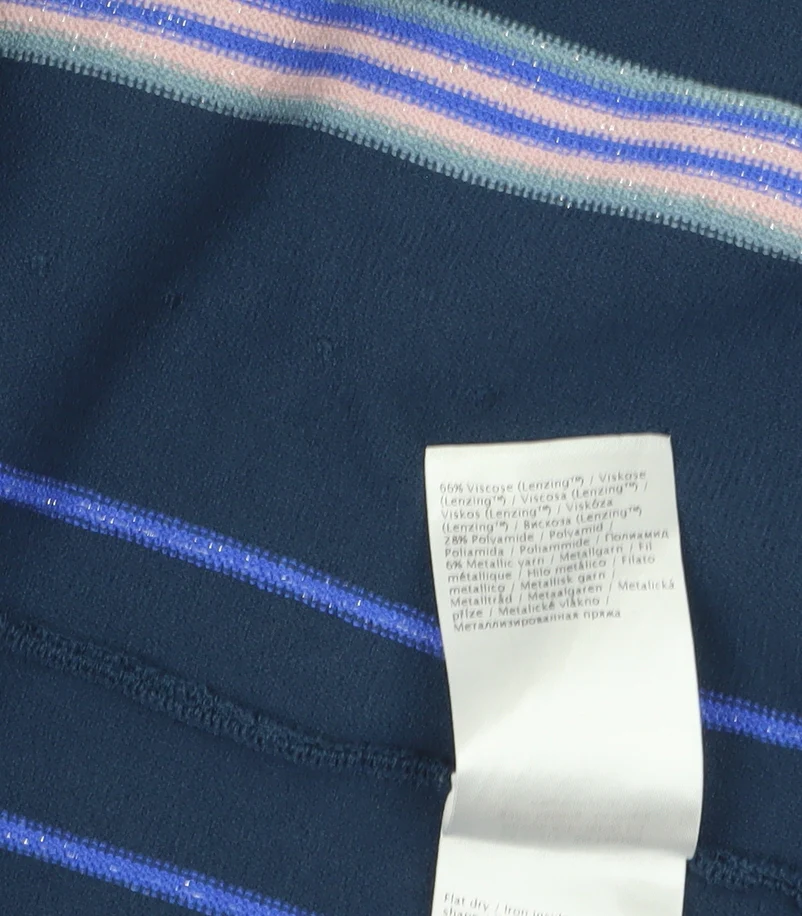 Nümph Women’s Blue Striped A-Line Knit Skirt Size M - Image 4