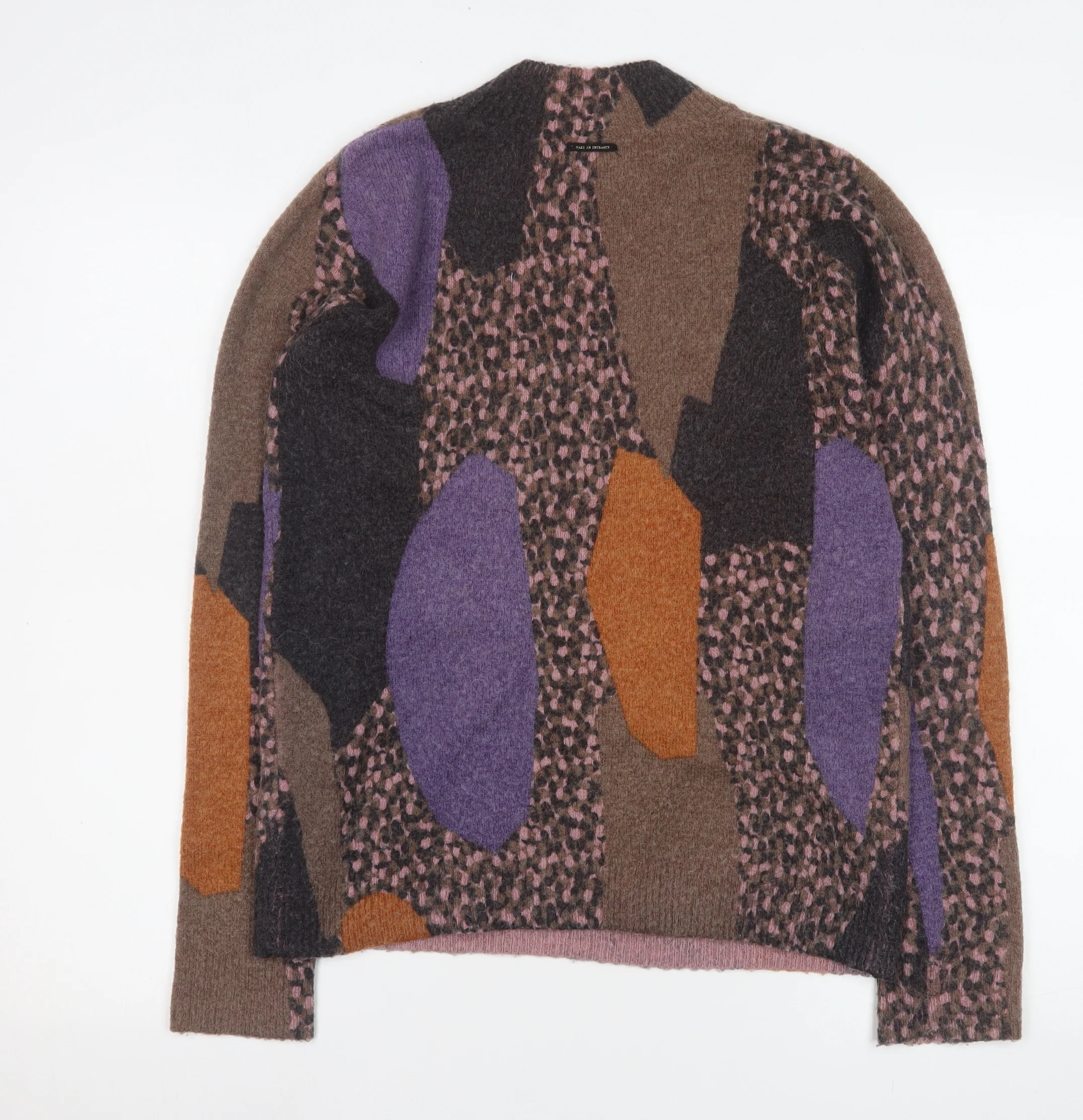 Nümph Womens Multicoloured XS Geometric Wool Blend Pullover Jumper - Image 3