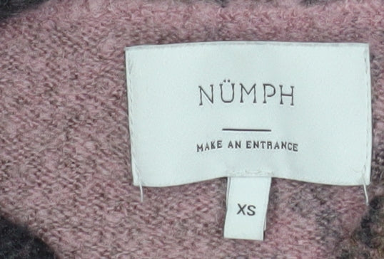 Nümph Womens Multicoloured XS Geometric Wool Blend Pullover Jumper - Image 4