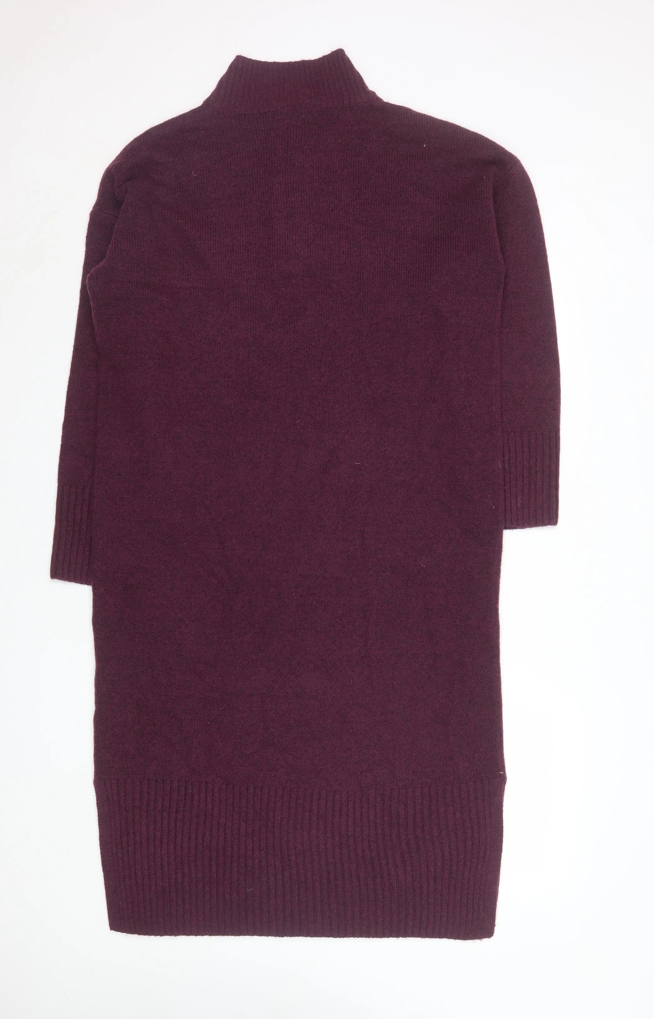 Nutmeg Women’s Purple Jumper Dress Size 12-14 High Neck Knit - Image 3