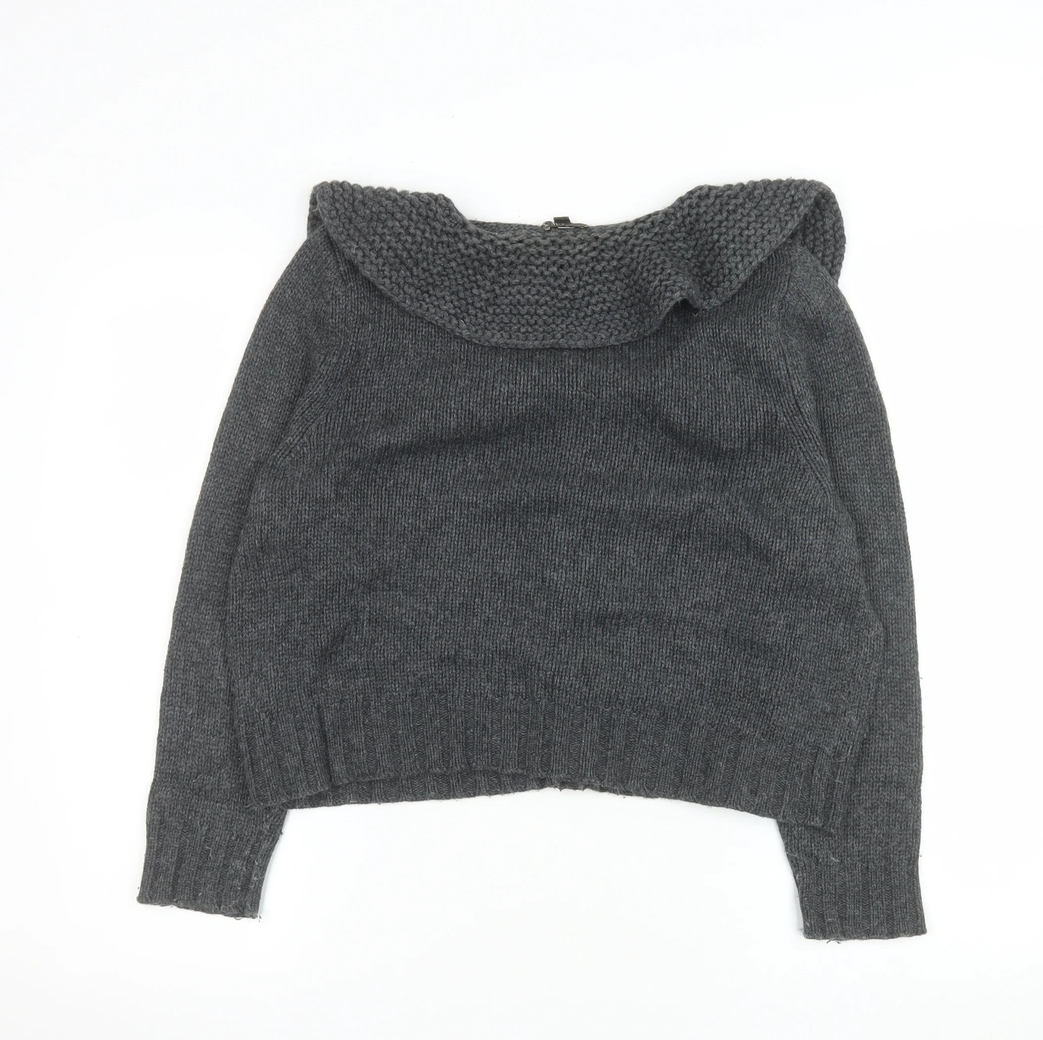 NW3 Women Grey L Cardigan Lambswool Angora Blend Knit - Image 3