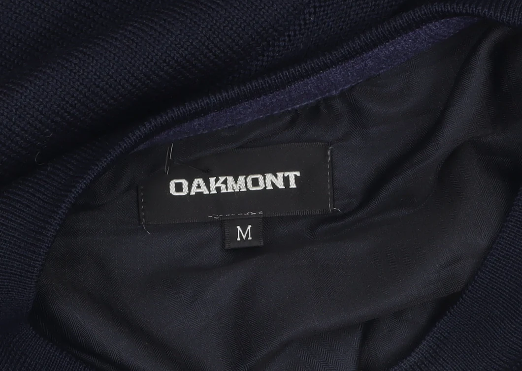 Oakmont Men's Blue Wool Blend Crew Neck Pullover Jumper Size M - Image 5