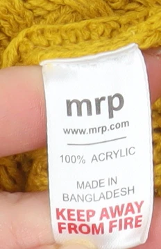 Oakridge Women Mustard Cable-Knit Jumper Medium Acrylic Pullover - Image 5