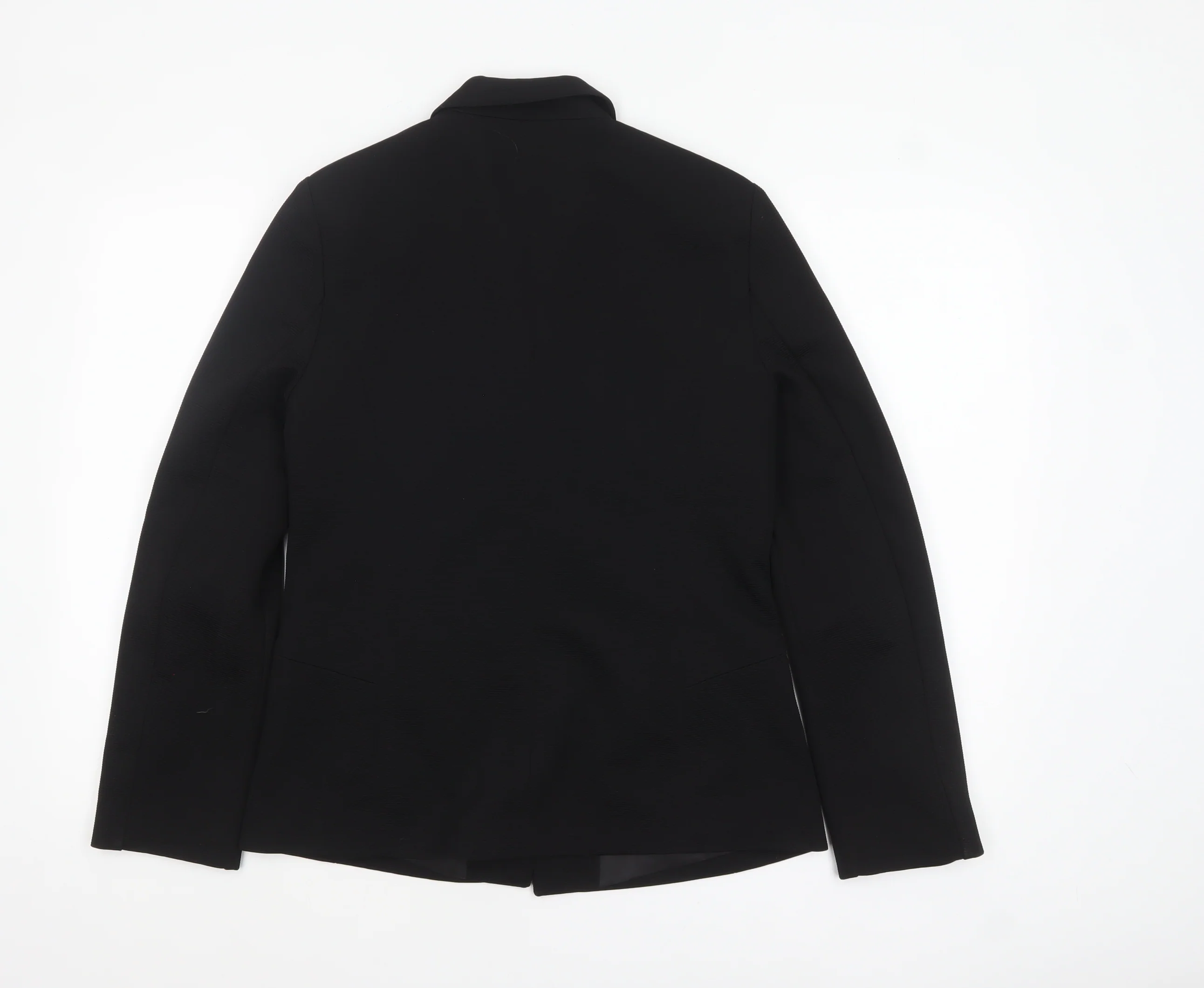 Oasis Women Black Size 12 Single-Breasted Notch Lapel Blazer - Image 3