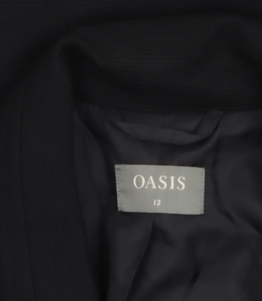 Oasis Women Black Size 12 Single-Breasted Notch Lapel Blazer - Image 5