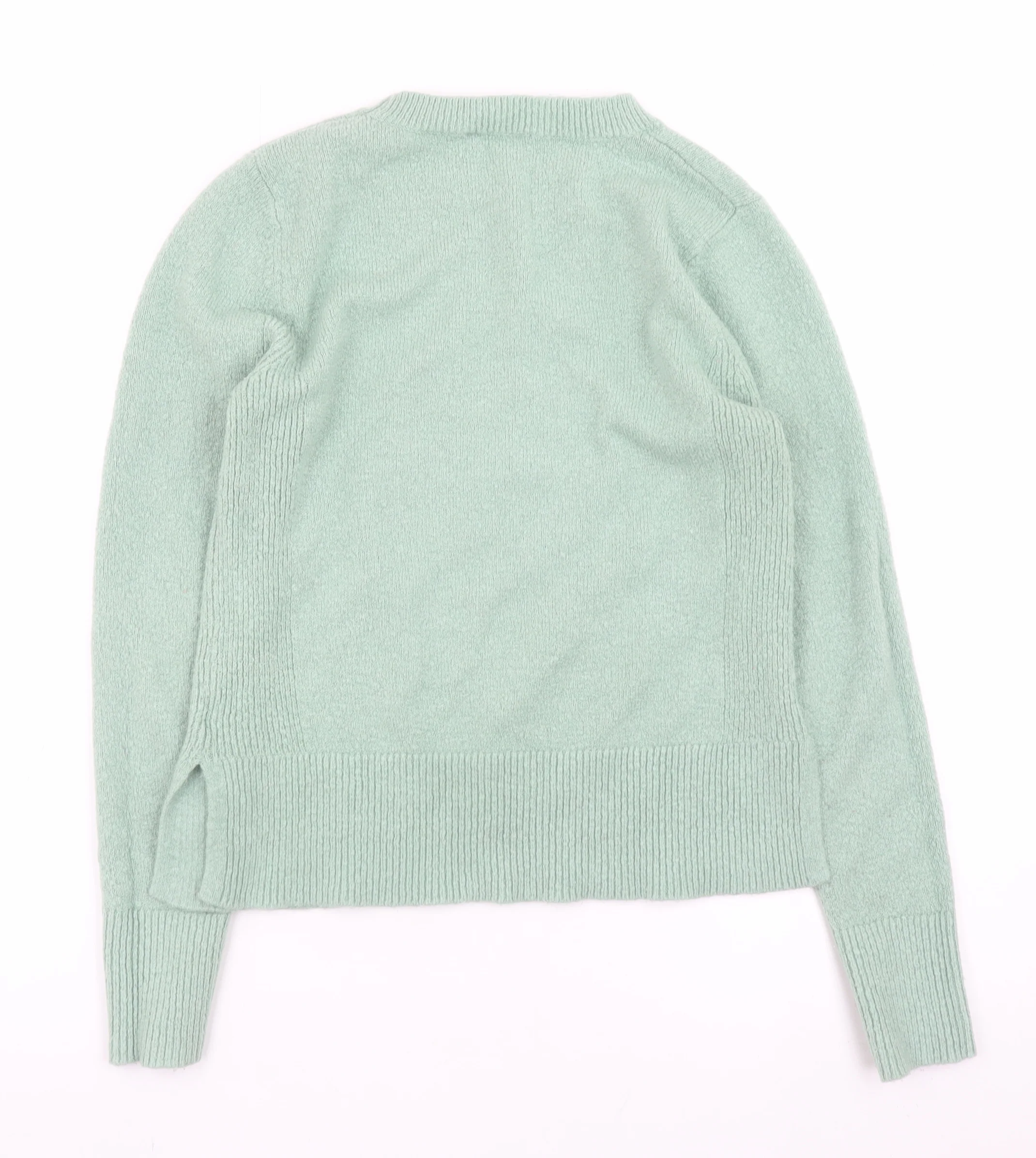 Oasis Women Mint Green Crew Neck Long Sleeve Pullover Jumper M - Image 3