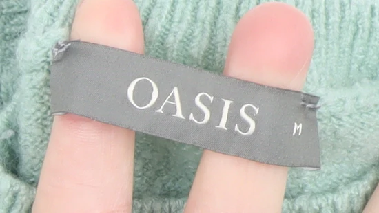 Oasis Women Mint Green Crew Neck Long Sleeve Pullover Jumper M - Image 4