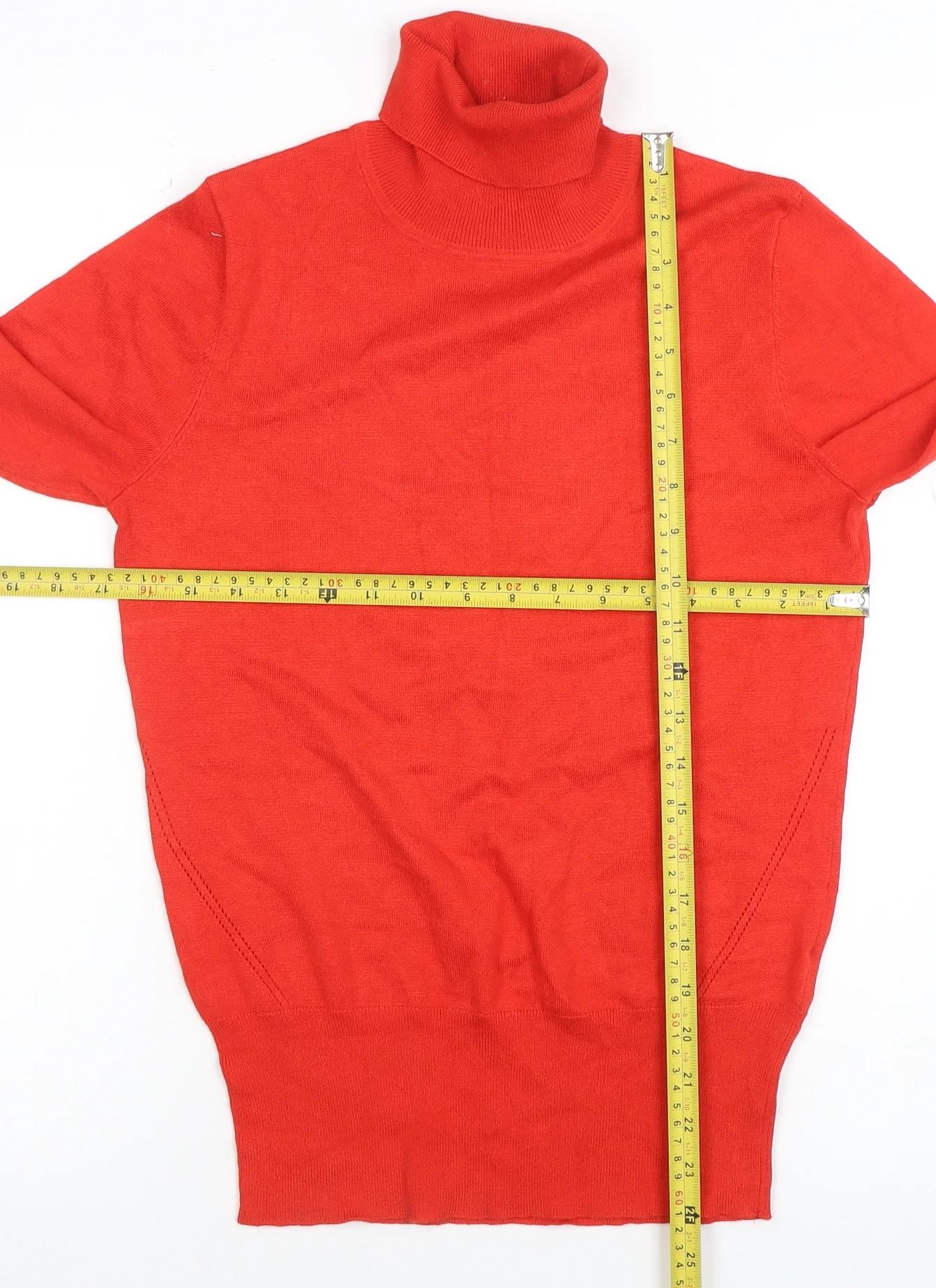 Oasis Women Red Roll Neck Knit Jumper Size M - Image 2