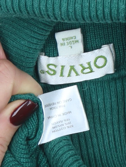 Oasis Women’s Green Roll Neck Long Sleeve Knit Jumper Size L - Image 4