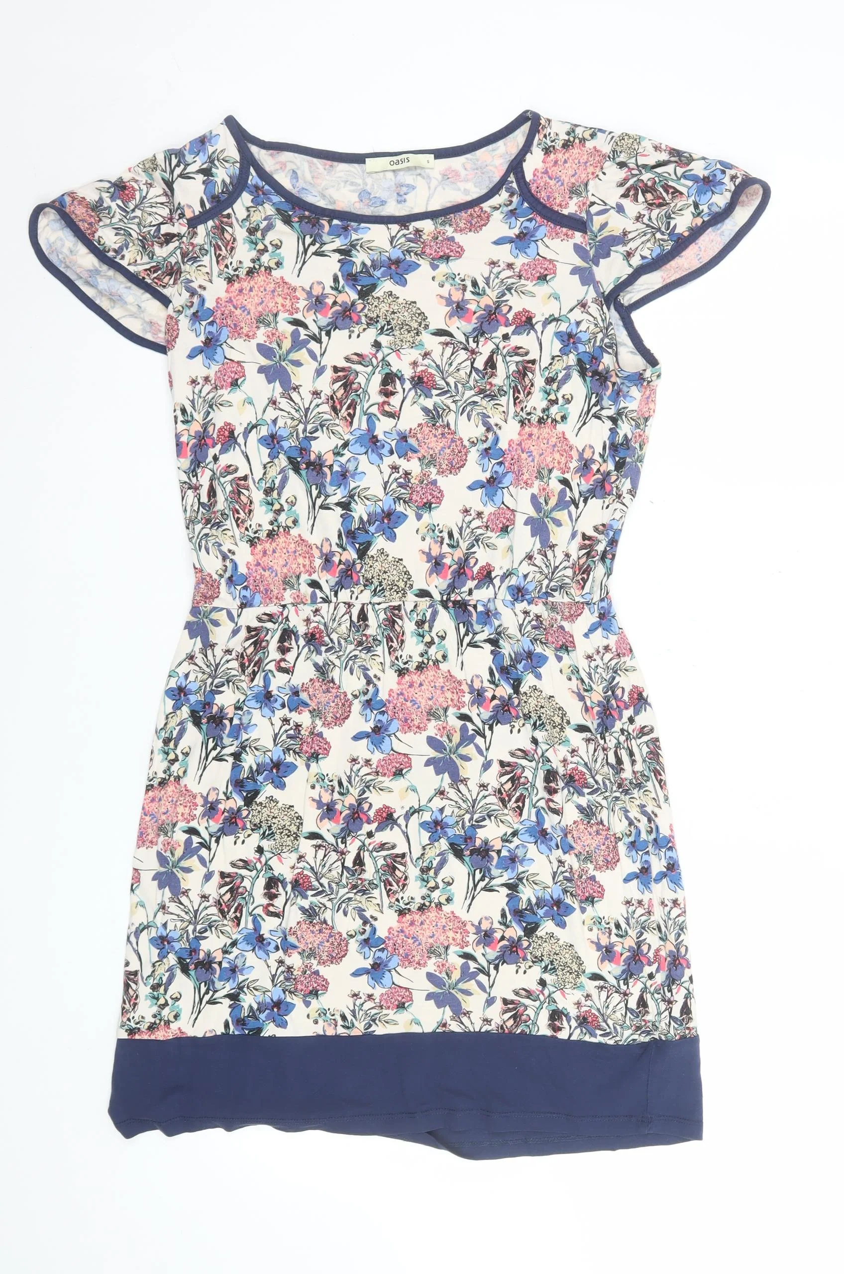 Oasis Women’s Multicoloured Floral Short Shift Dress Size S