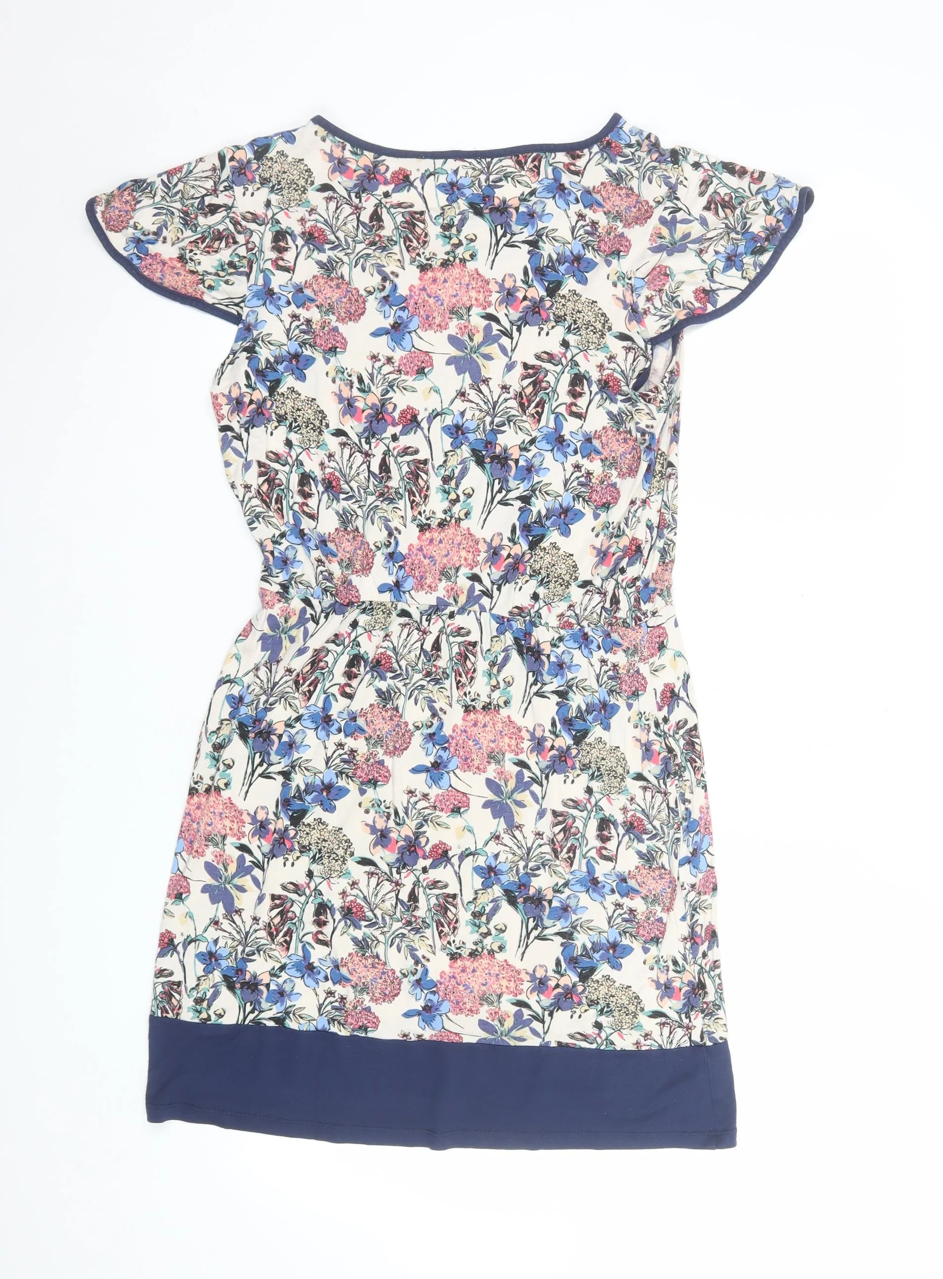 Oasis Women’s Multicoloured Floral Short Shift Dress Size S - Image 3