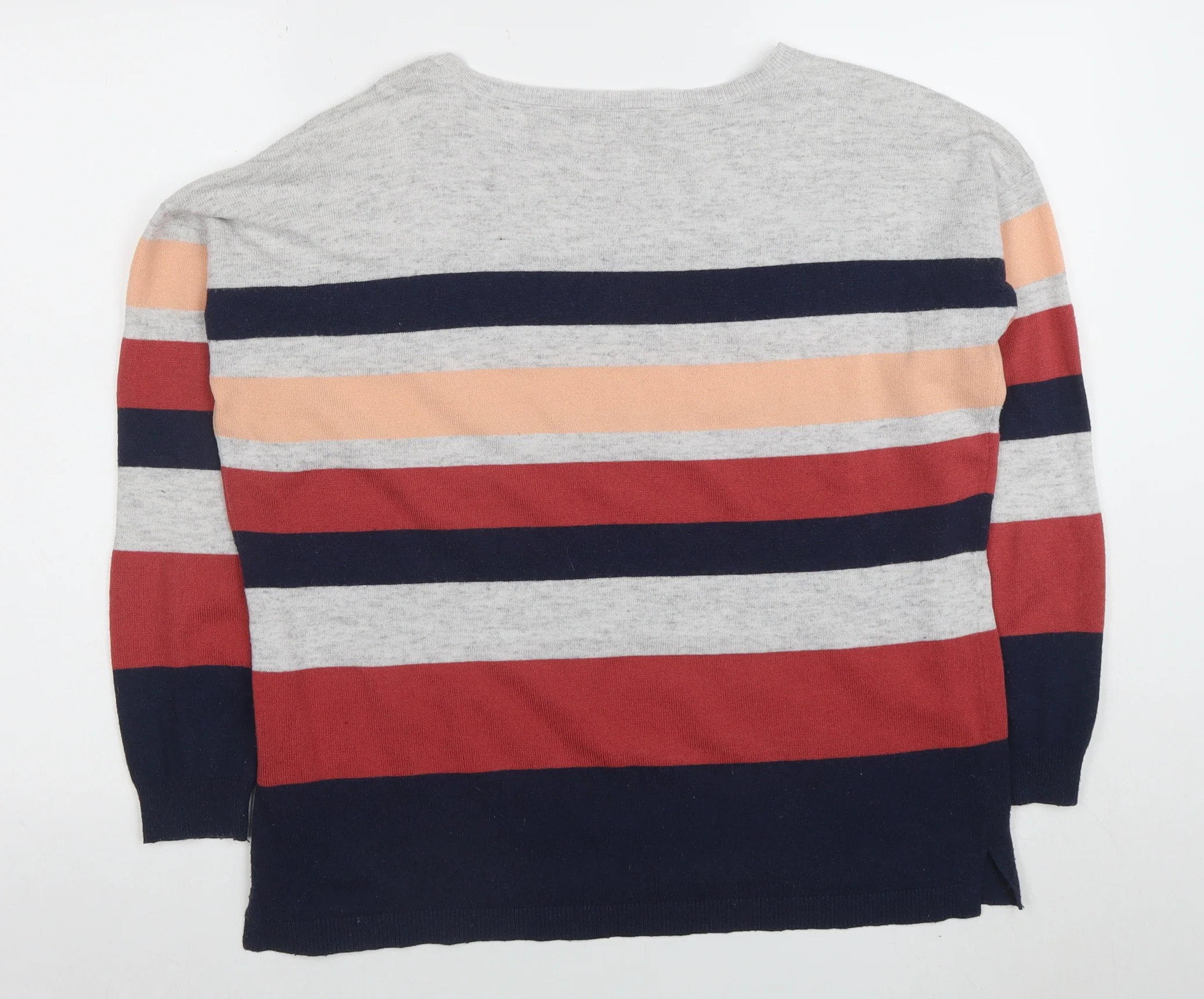 Oasis Women’s Multicoloured Striped Crew Neck Jumper Size M - Image 3
