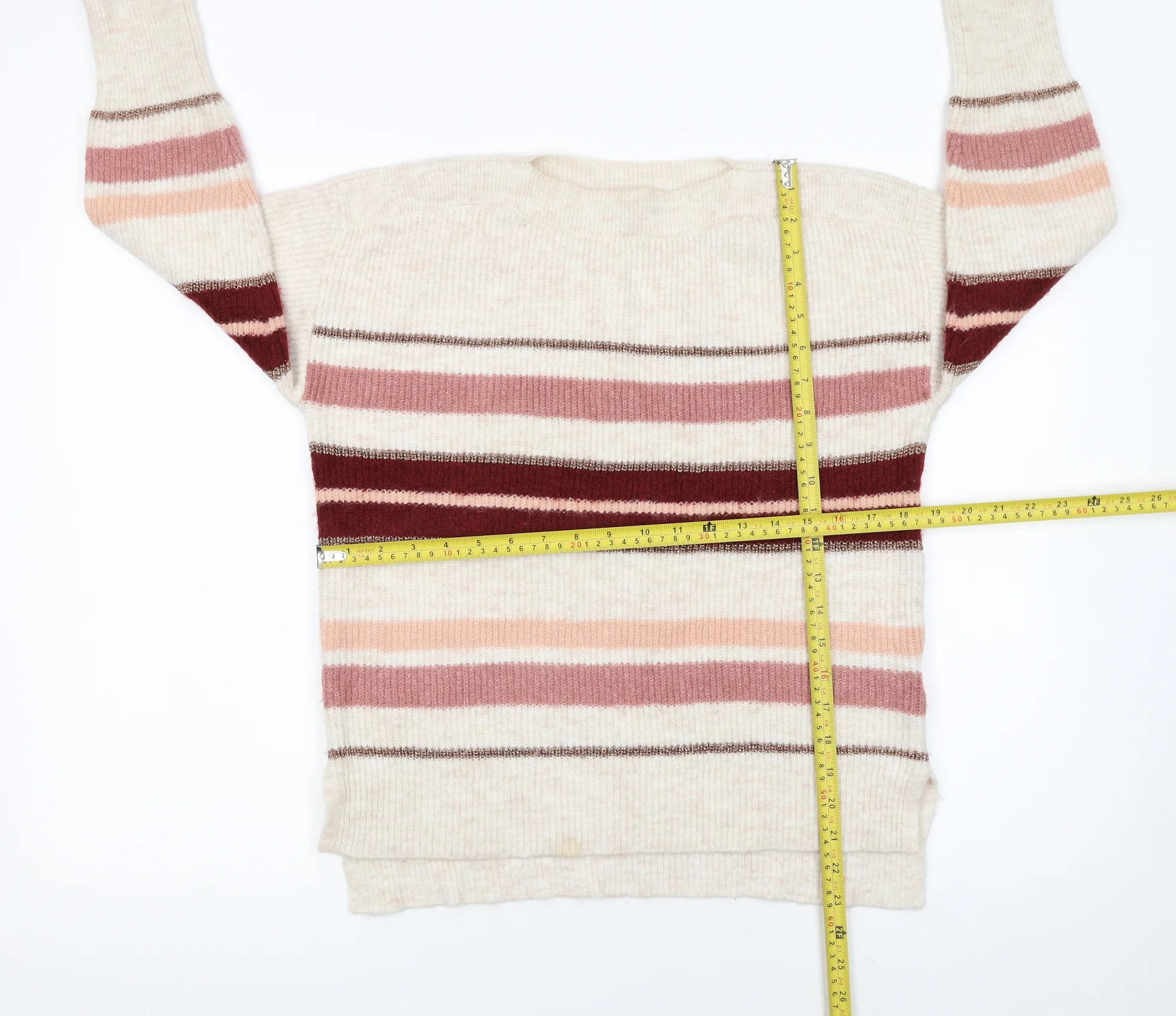 Oasis Womens Multicoloured Striped Knit Pullover Jumper XS - Image 2