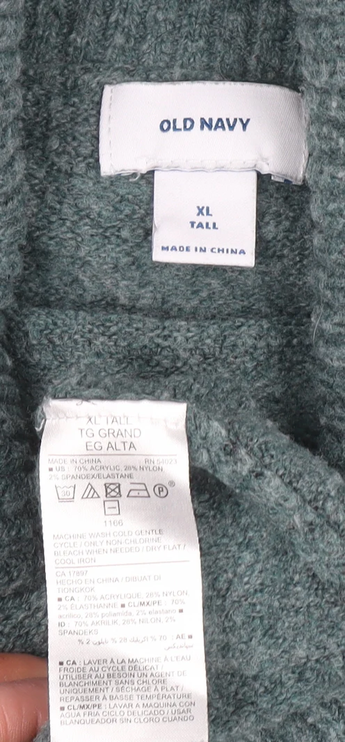 Old Navy Women’s Green Roll Neck Knit Jumper XL Tall - Image 4