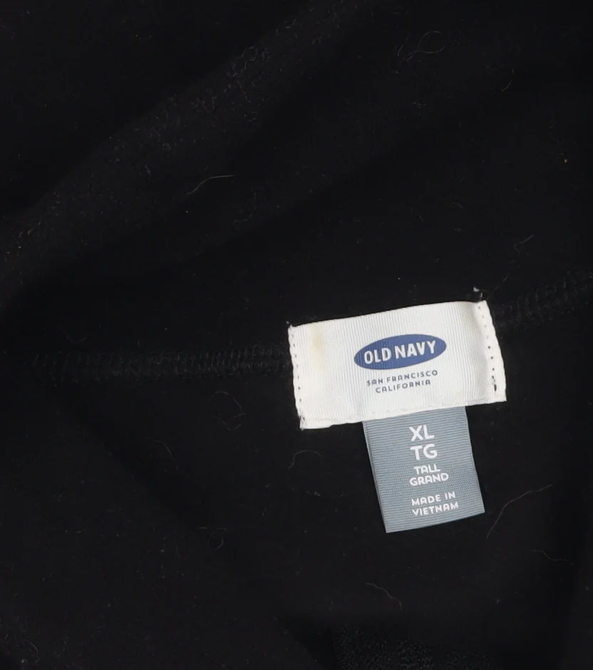Old Navy Women's Black Fleece Zip Waistcoat XL Tall - Image 5