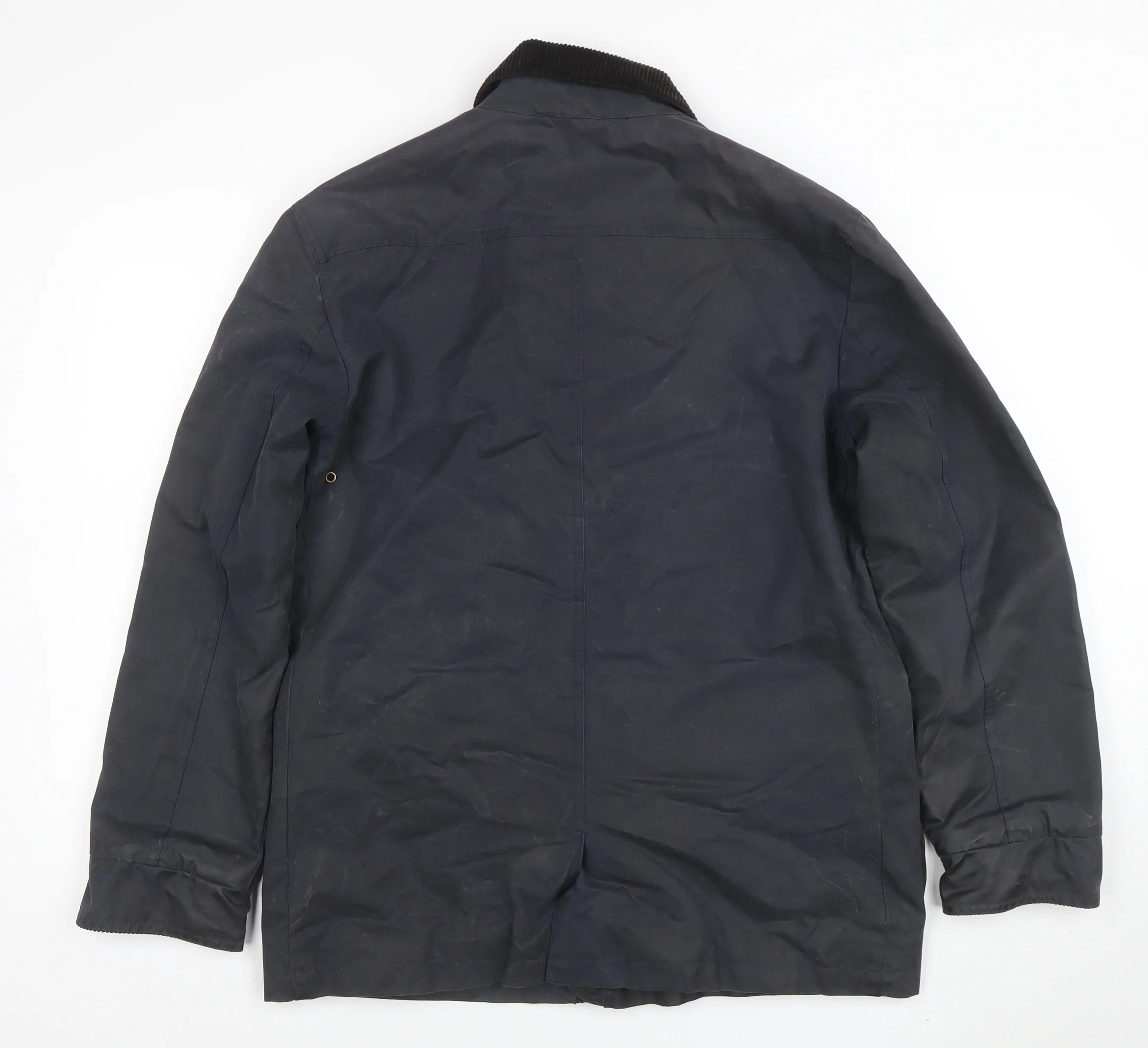 Oliver Sweeney Men's Black Waxed Cotton Jacket Small Cord Collar - Image 3