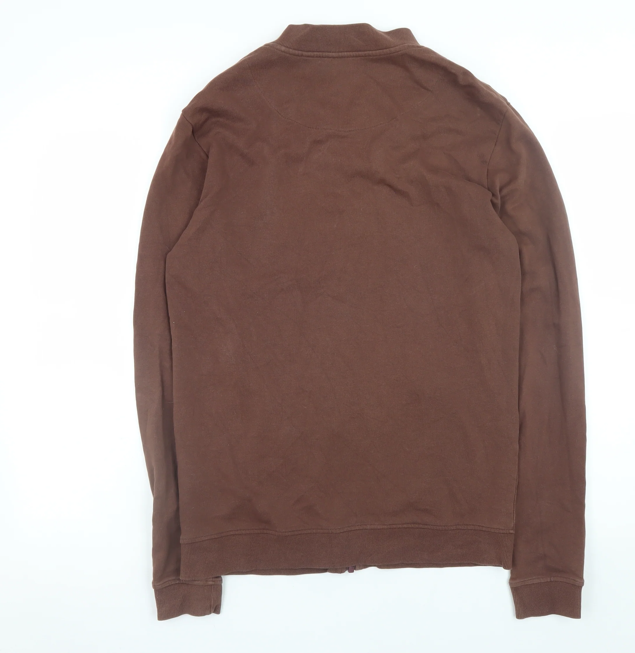 ONLY & SONS Men's Brown Cotton Bomber Jacket M Casual Zip-Up - Image 3