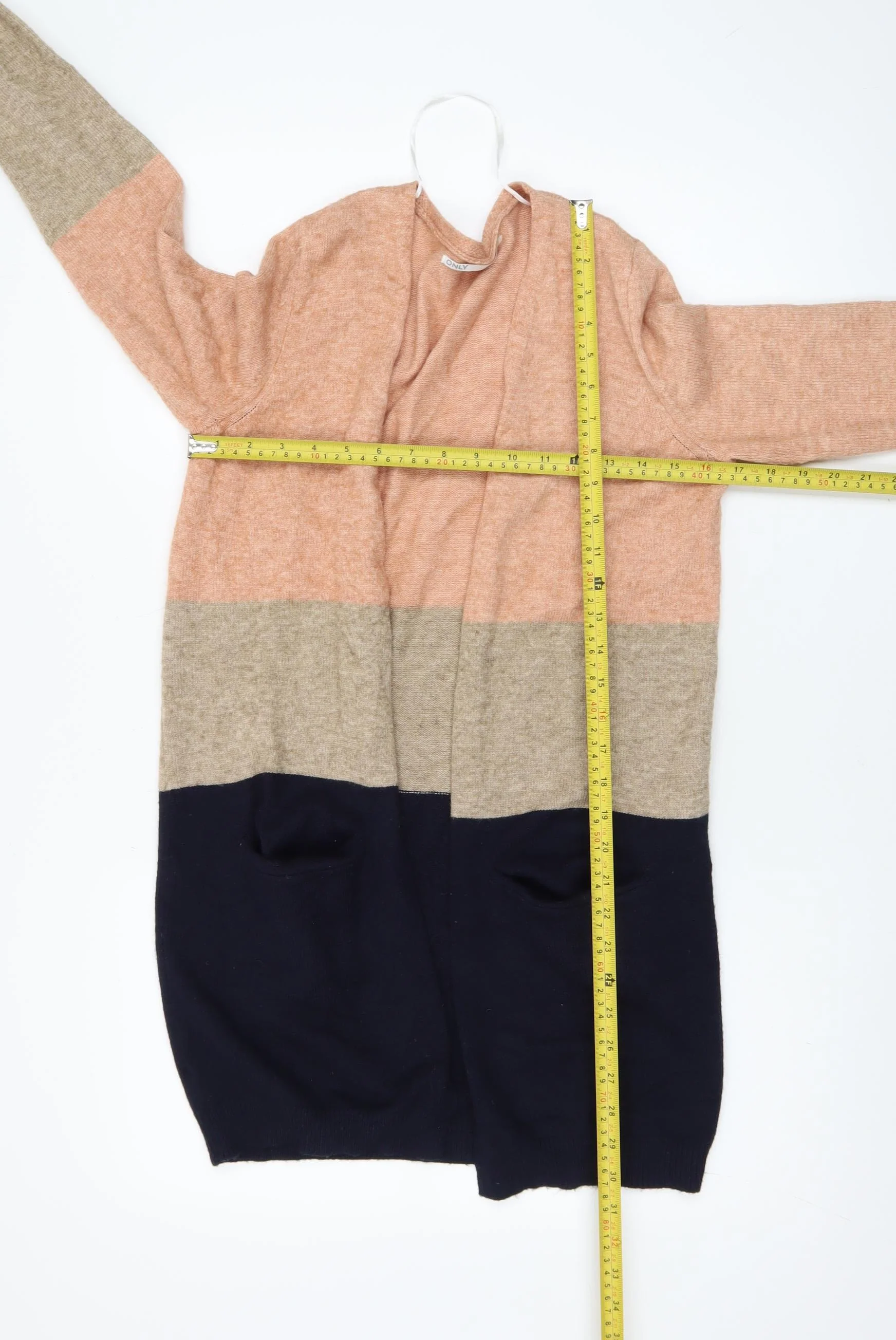 ONLY Women Multicoloured XS Cardigan Knit Long Sleeve Open Front - Image 2