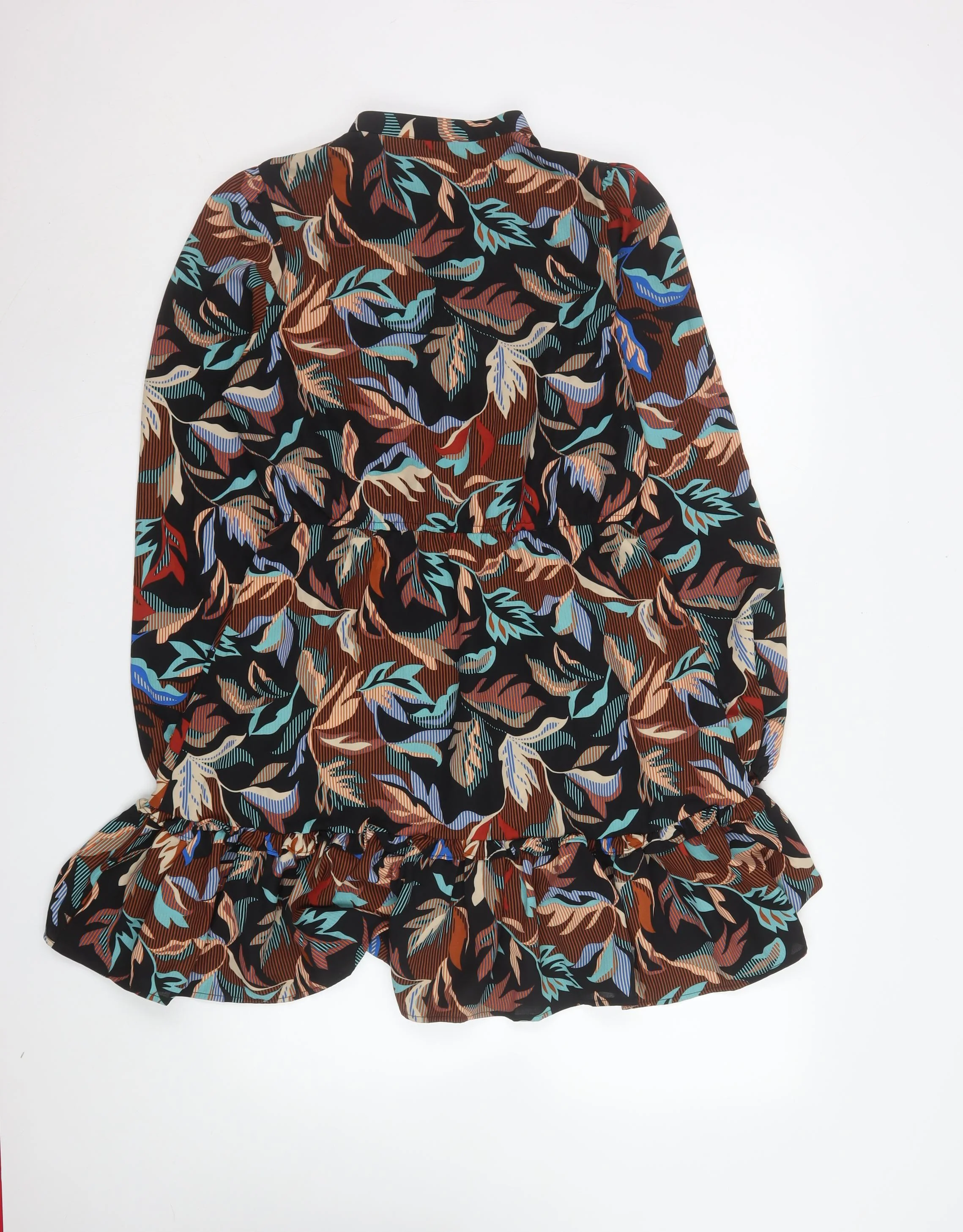 ONLY Women’s Multicoloured S A-Line Long Sleeve Short Dress - Image 3