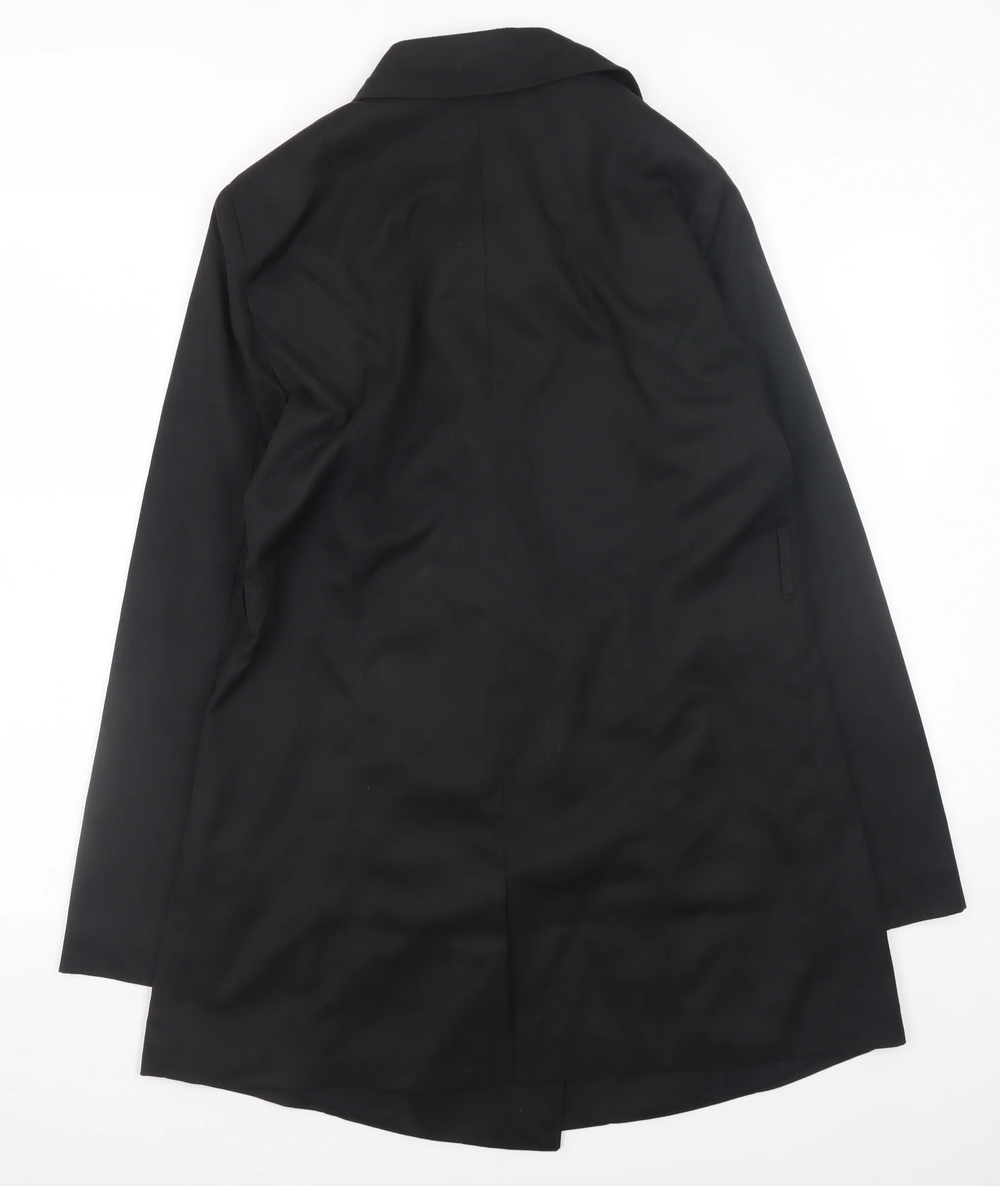ONLY Women's Black XS Pea Coat Mid-Length Double Breasted Jacket - Image 3