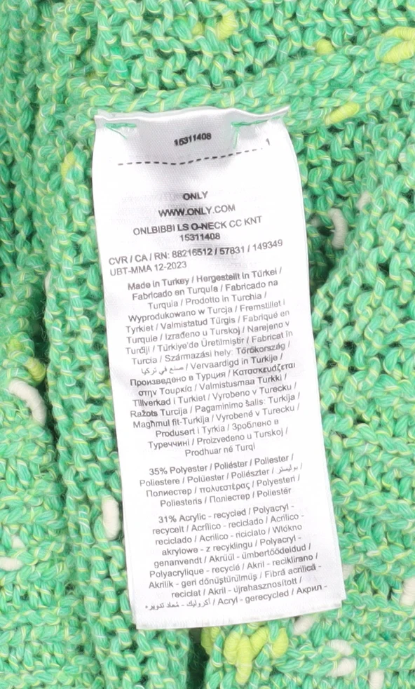 ONLY Womens Green Chunky Knit Crew Neck Jumper Size S - Image 5