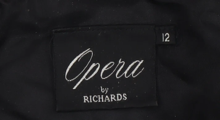 Opera by Richards Women's Black Paisley Metallic Cropped Blazer Size 12 - Image 5