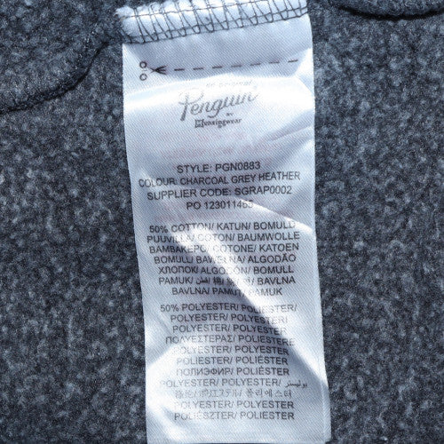 Original Penguin Boys Grey Full Zip Hoodie 12-13 Years Cotton Blend - Image 6