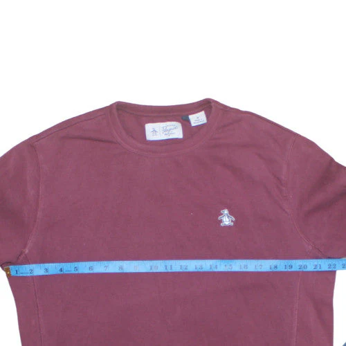 Original Penguin Men's Red Cotton Crew Neck Sweatshirt M - Image 2