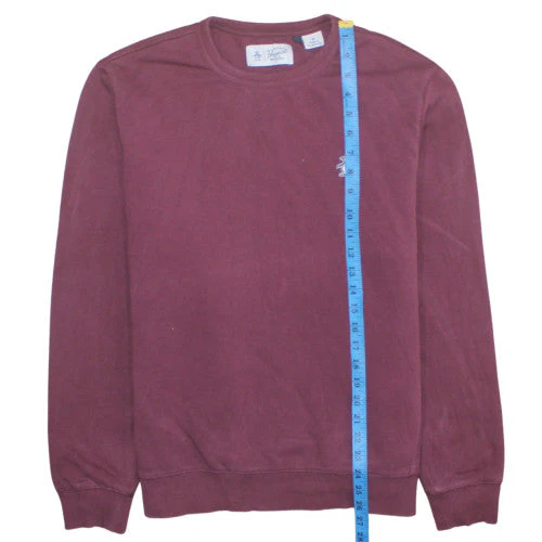 Original Penguin Men's Red Cotton Crew Neck Sweatshirt M - Image 3