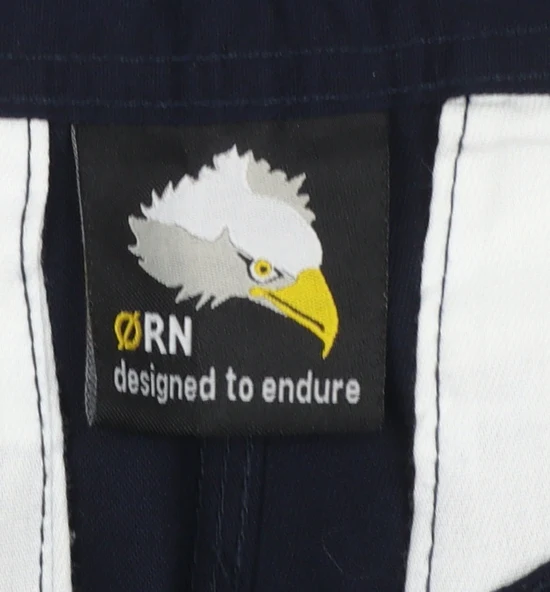 ORN Mens Navy Cargo Workwear Trousers Size 32R Reflective Polyester Cotton - Image 4