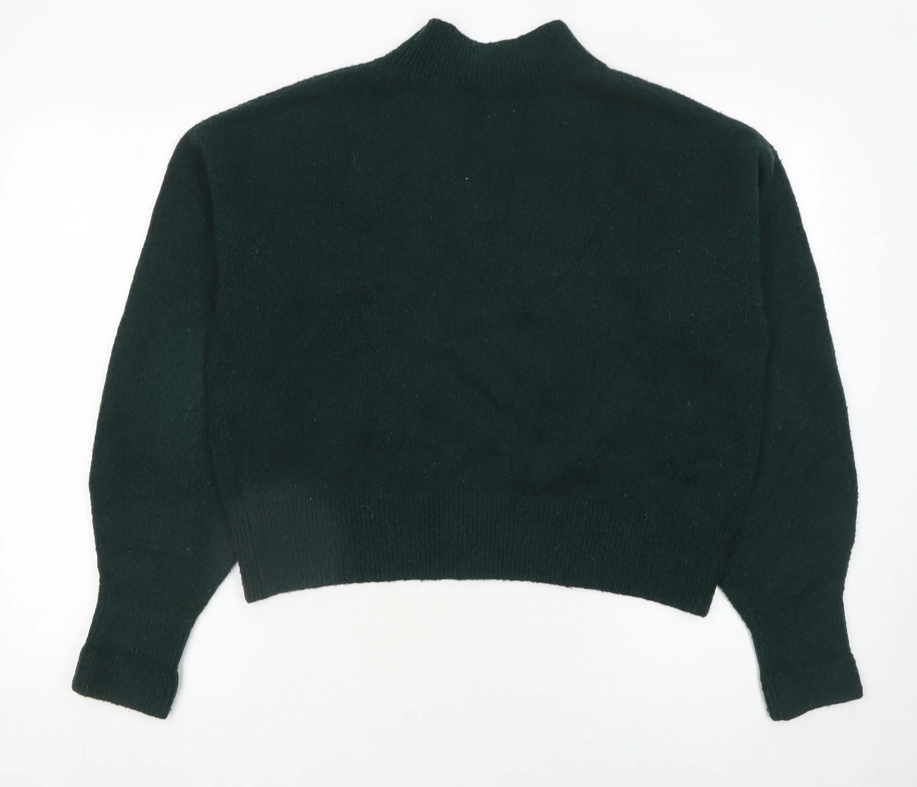 & Other Stories Women Green Mock Neck Knit Pullover Jumper Size S - Image 3