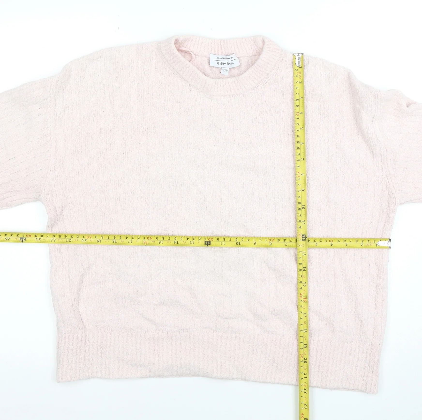 & Other Stories Women Pink Crew Neck Knit Pullover Jumper Size 10 - Image 2