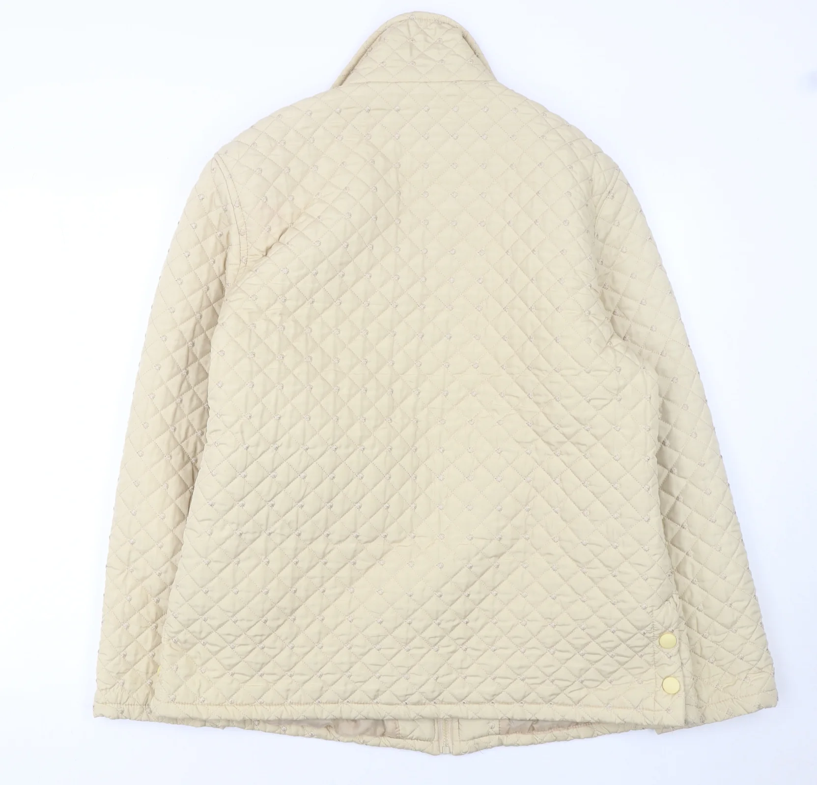 Oubeijinhe Womens Beige Quilted Mid-Length Jacket XL - Image 3