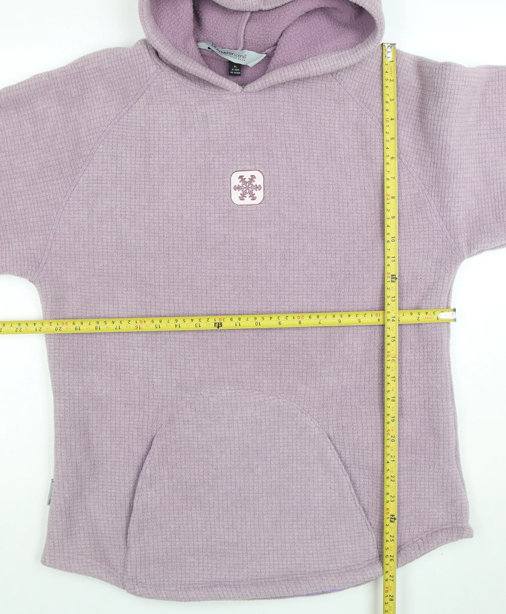 Outdoor Scene Women’s Purple Pullover Hoodie XL Polyester Blend Warm Fleece - Image 2
