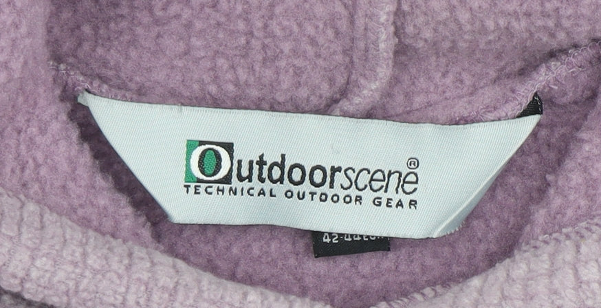 Outdoor Scene Women’s Purple Pullover Hoodie XL Polyester Blend Warm Fleece - Image 4