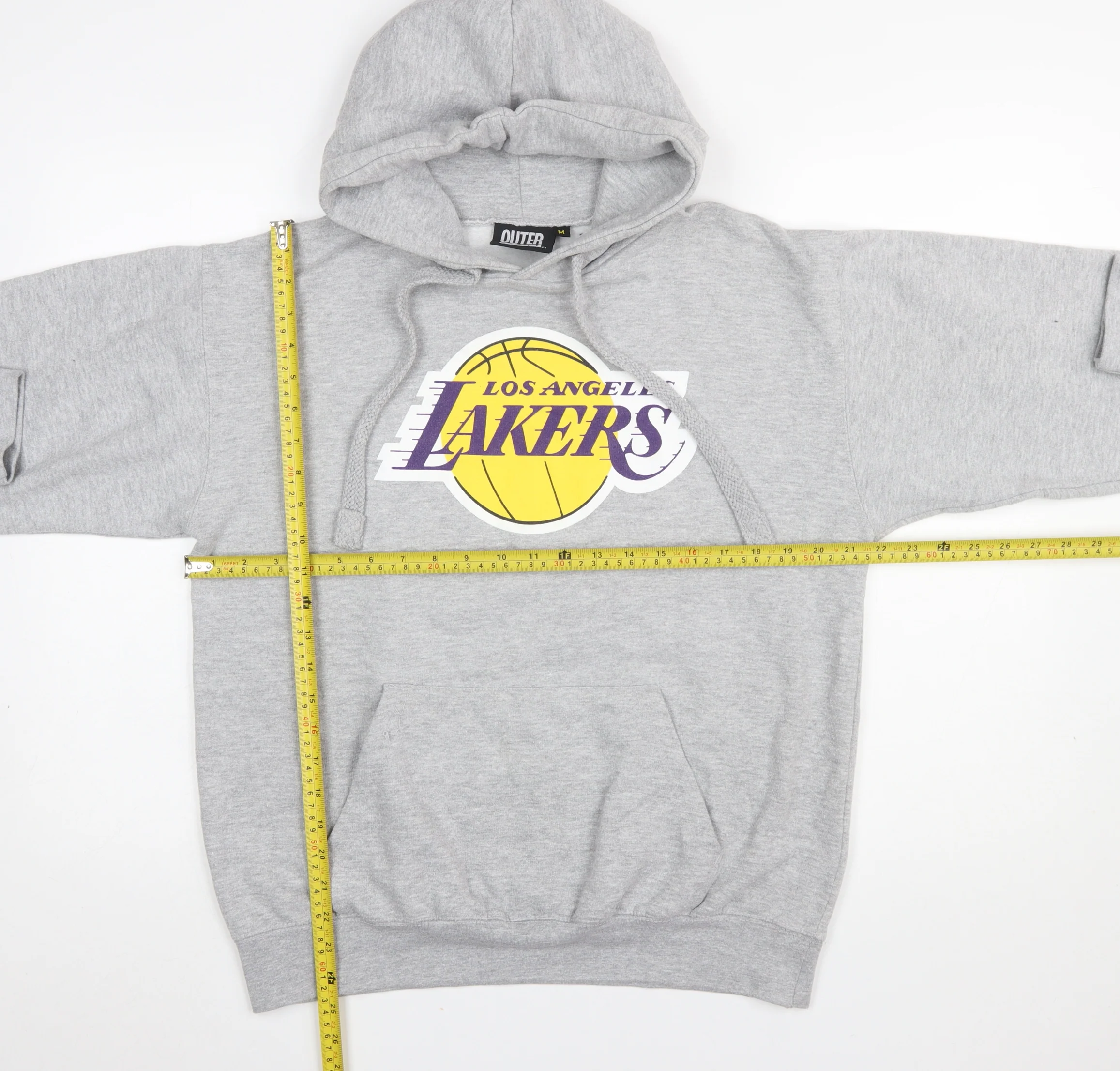 Outerstuff Women Grey Los Angeles Lakers Hoodie M Basketball Style - Image 2