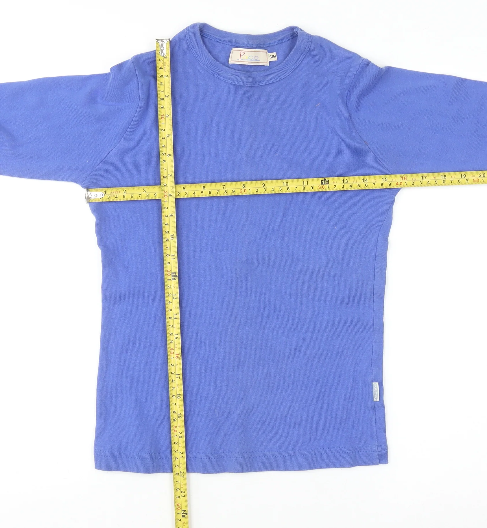 Paco Women's Blue Crew Neck Cotton Long Sleeve Pullover Jumper S - Image 2