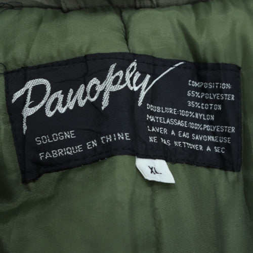 Panoply Men's Green XL Quilted Hunting Jacket with Pockets and Suede Shoulders - Image 5