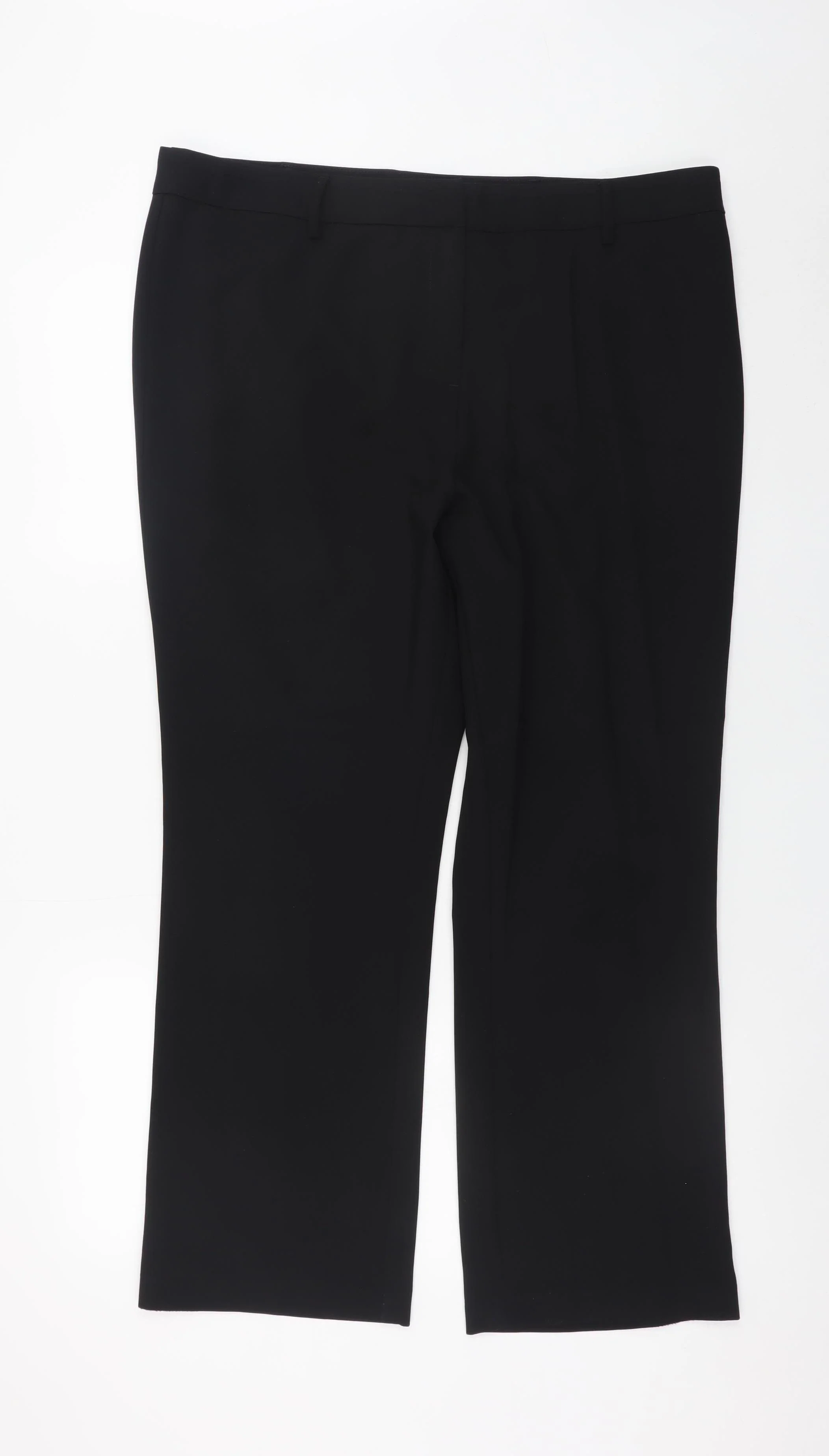 Papaya Collection Women Black Size 16 Straight Leg Work Trousers
