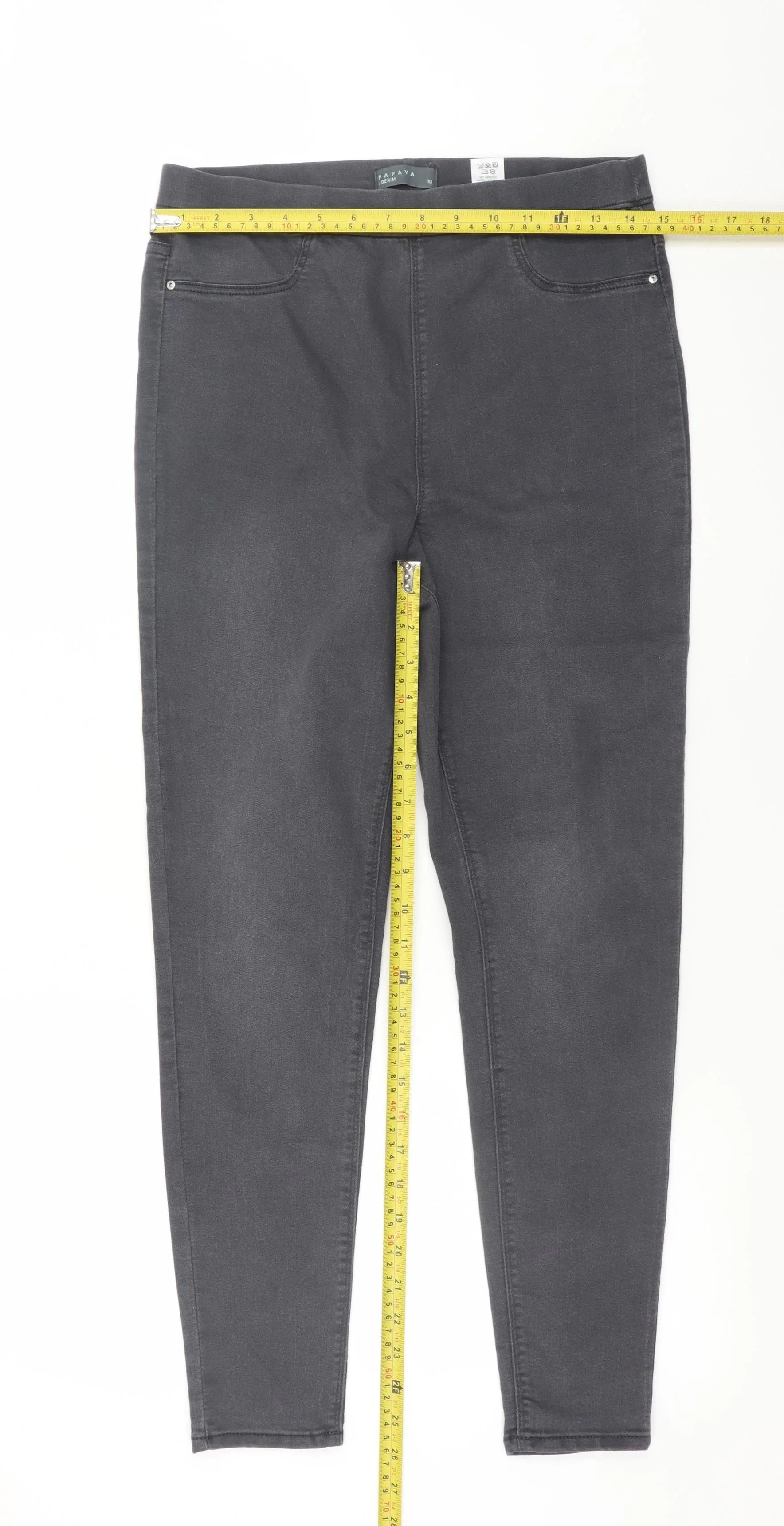 Papaya Women's Grey Skinny Stretch Denim Jeans Size 10 - Image 2
