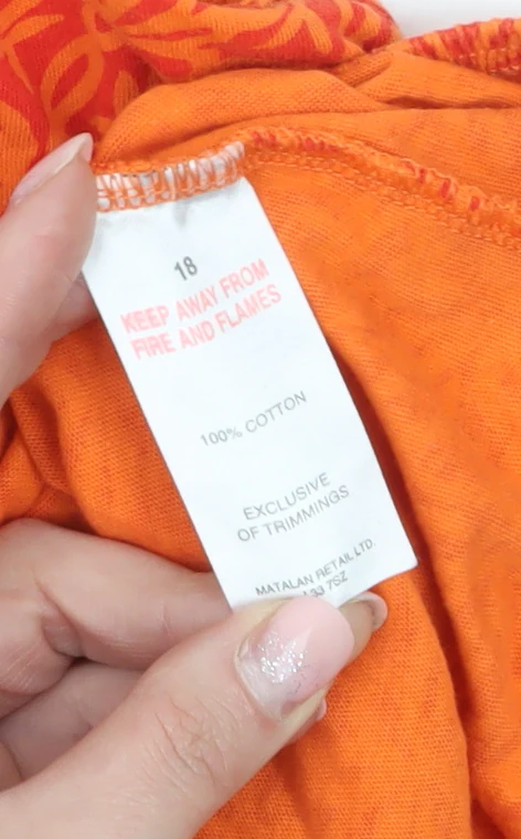 Papaya Womens Orange Cotton Geometric Camisole Tank Top Size 18 - Image 4